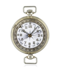 Military Nickel Compass Wristwatch