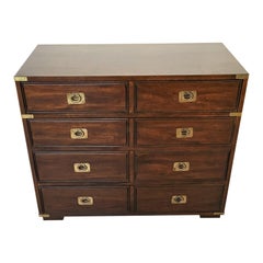 Vintage Military Officer's Campaign Style Bachelor Chest or Dresser