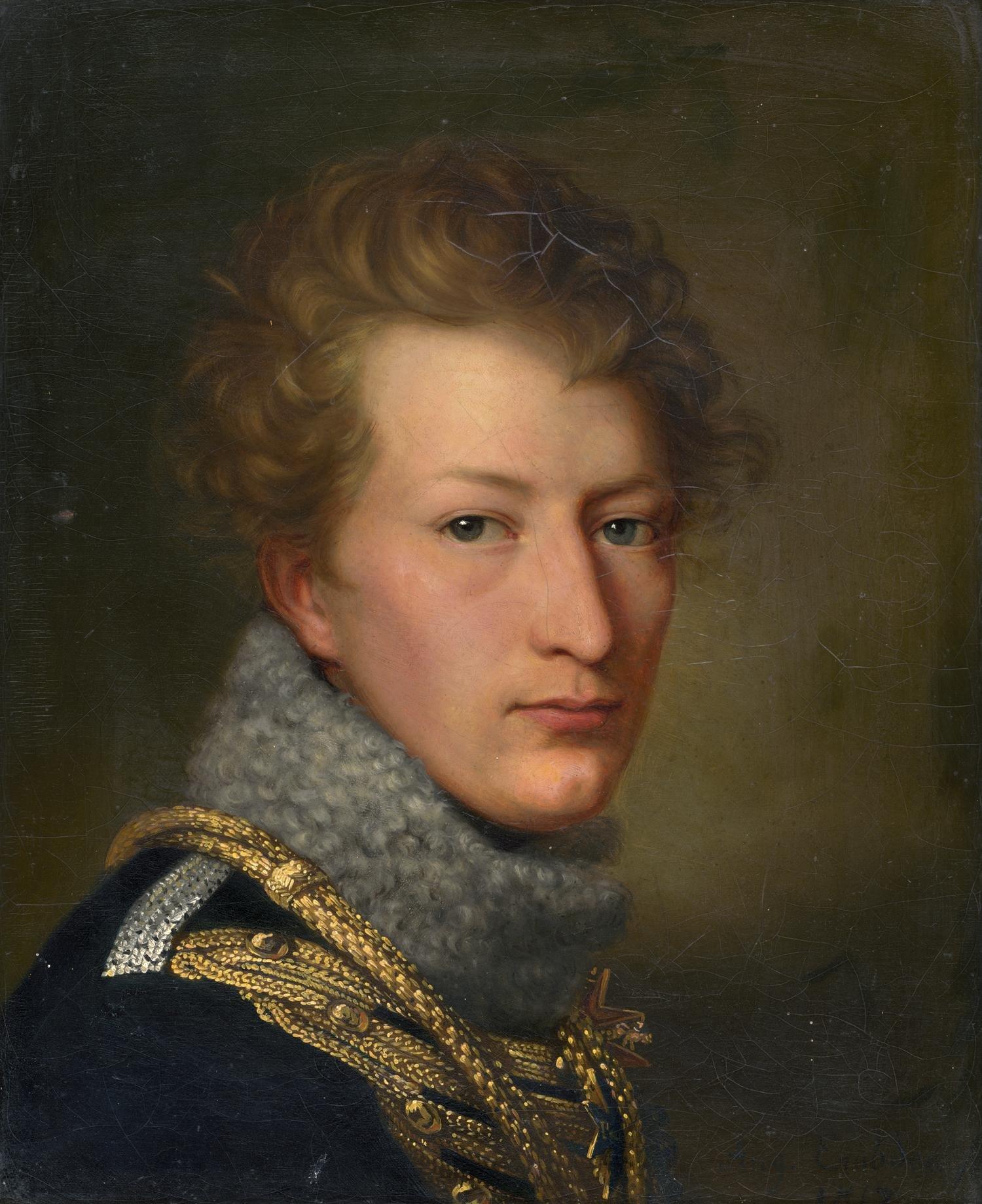 Antique Military Oil Painting, Antique Military Portrait Painting, Military Antique Painting, Prussian Hussar, Prussian Military Painting.

Early 19th Century Military Oil Painting on Canvas Portrait of a Prussian Hussar Officer. 

Signed & dated