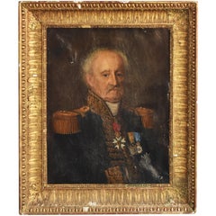 Military Portrait 19th Century of General Pierre-Augustin Hulin