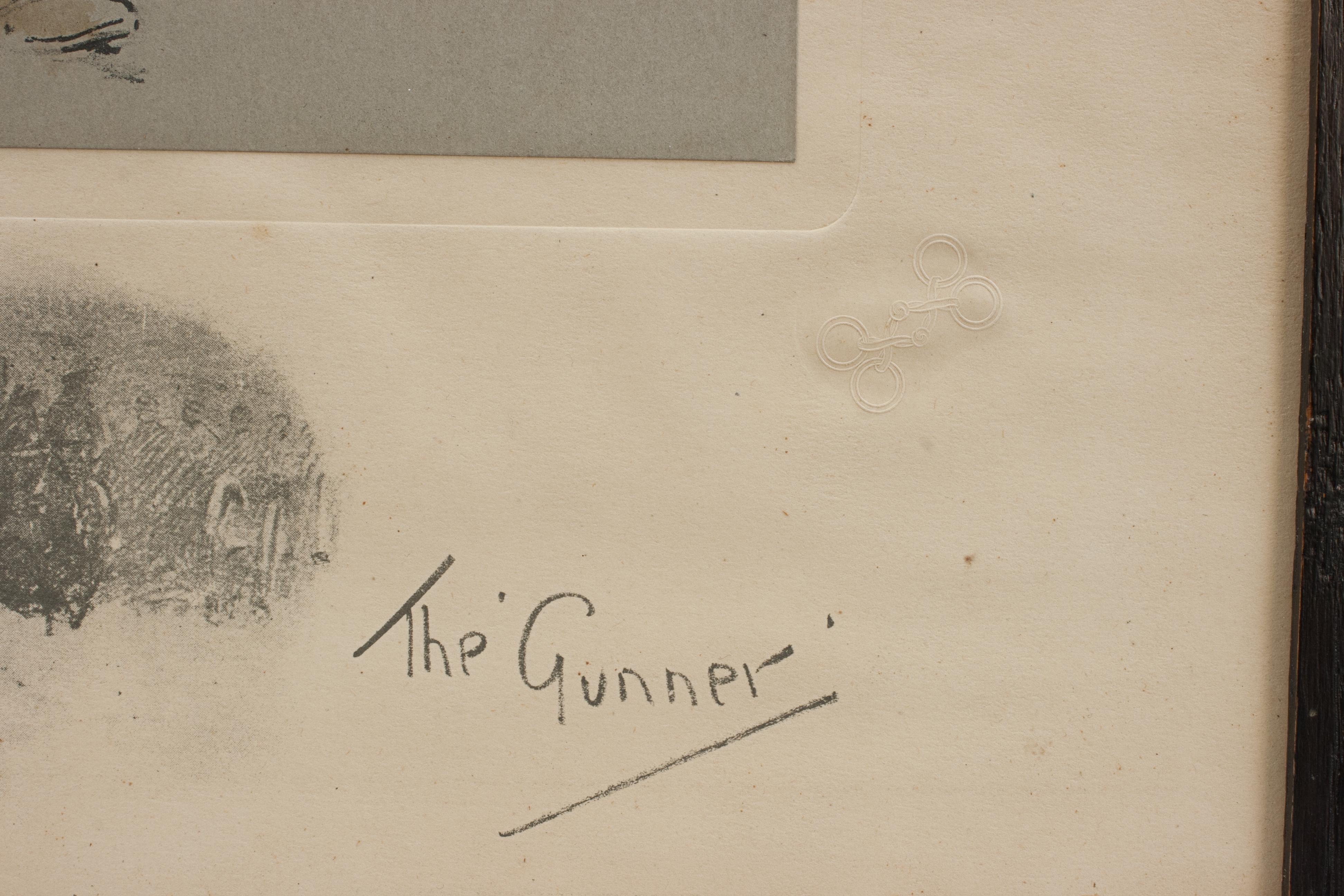 Military Print, The Gunner By Snaffles In Good Condition For Sale In Oxfordshire, GB