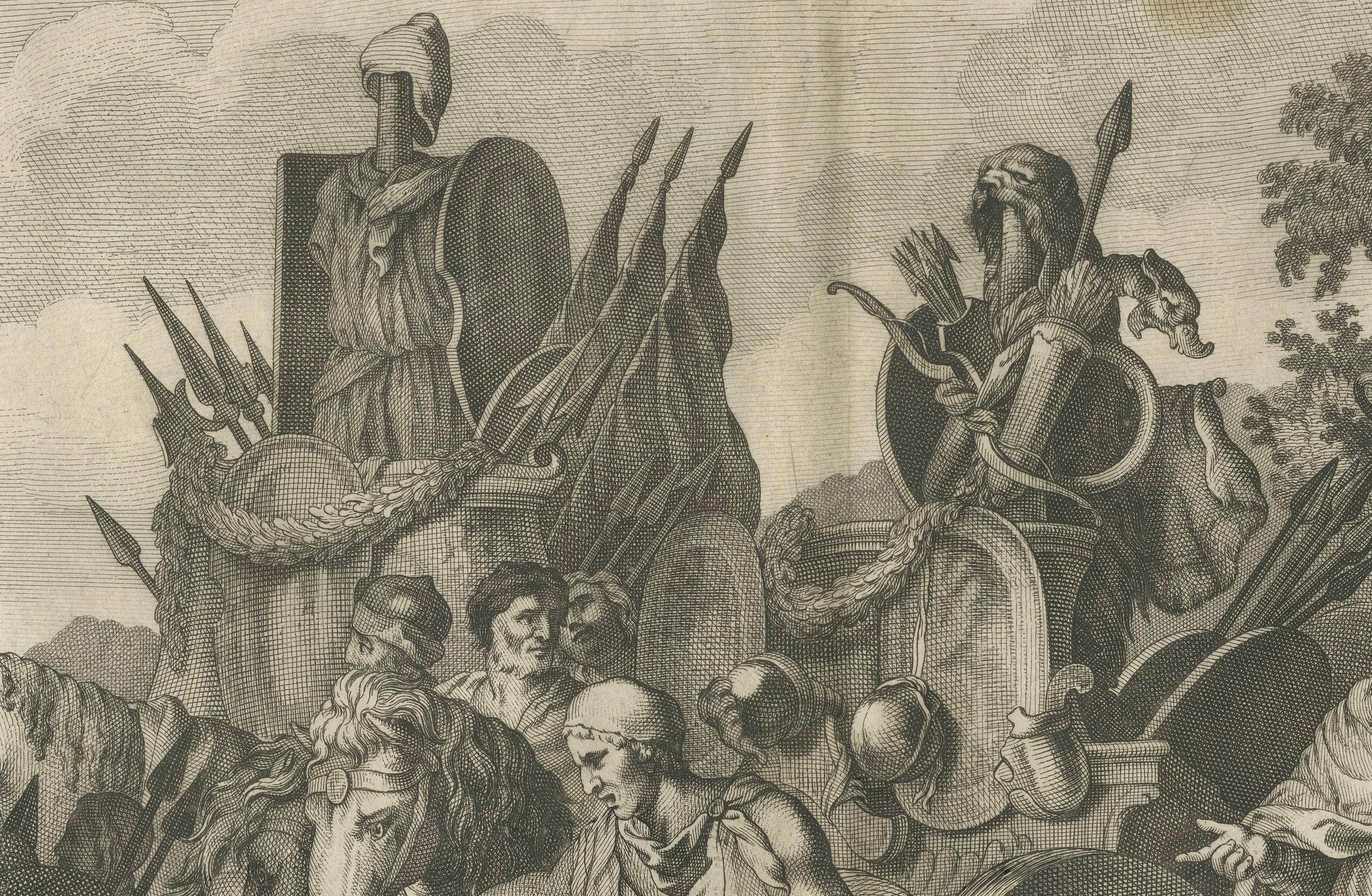 Military Procession with Spoils of War After Gerard de Lairesse Rossetti, ca1700