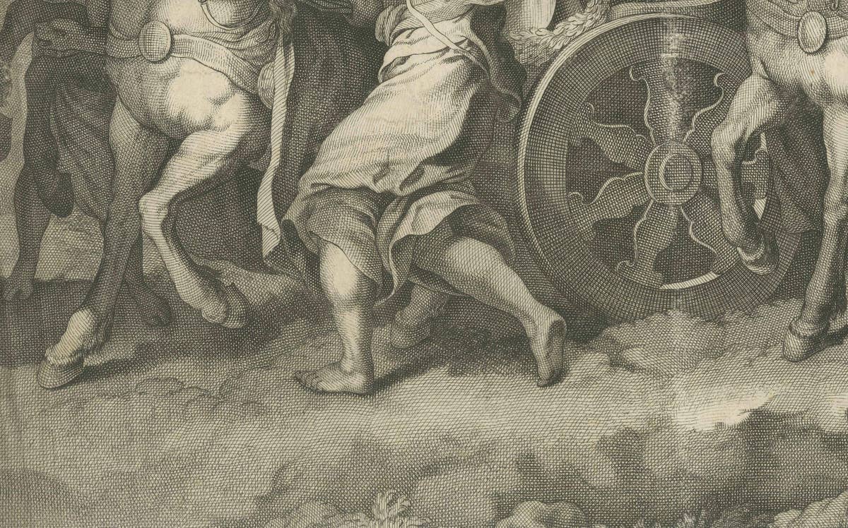 Military Procession with Spoils of War After Gerard de Lairesse Rossetti, ca1700