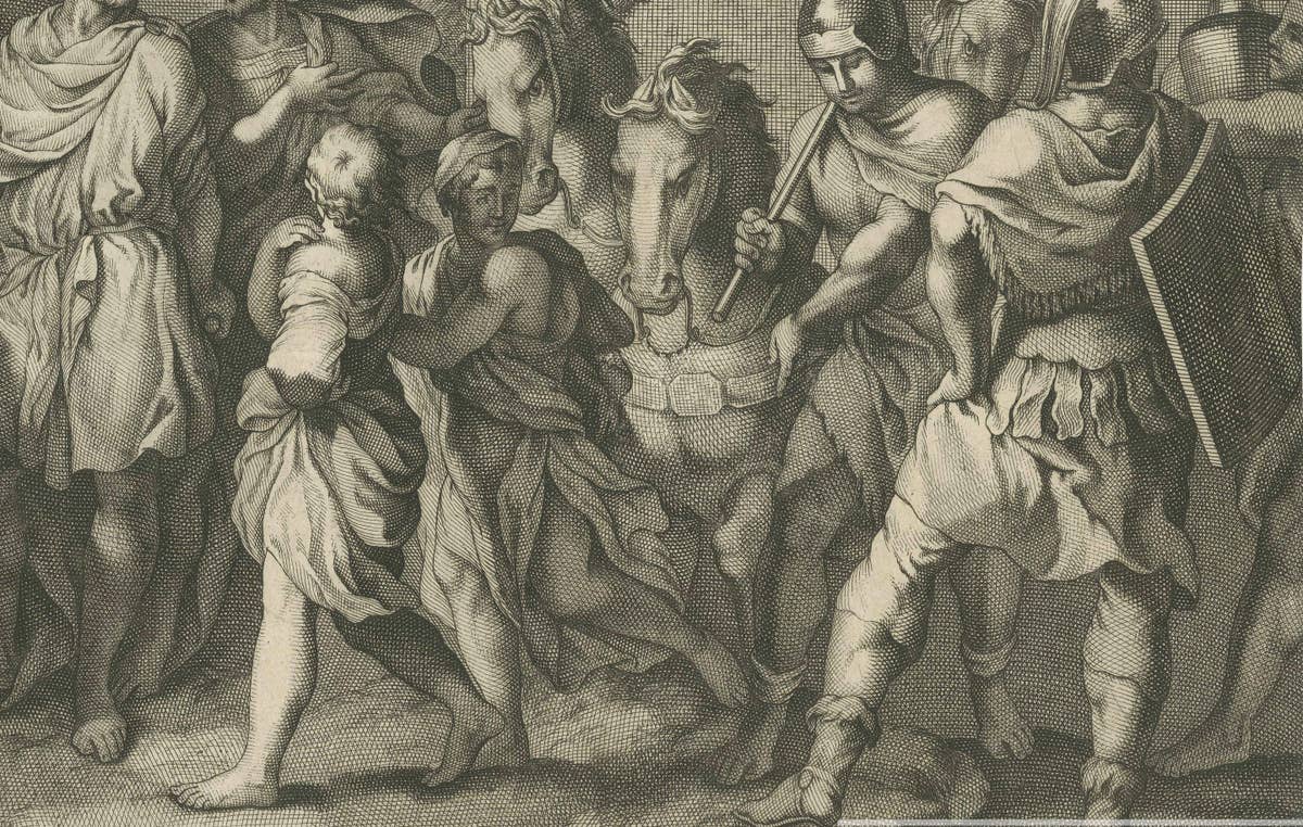 Military Procession with Spoils of War After Gerard de Lairesse Rossetti, ca1700