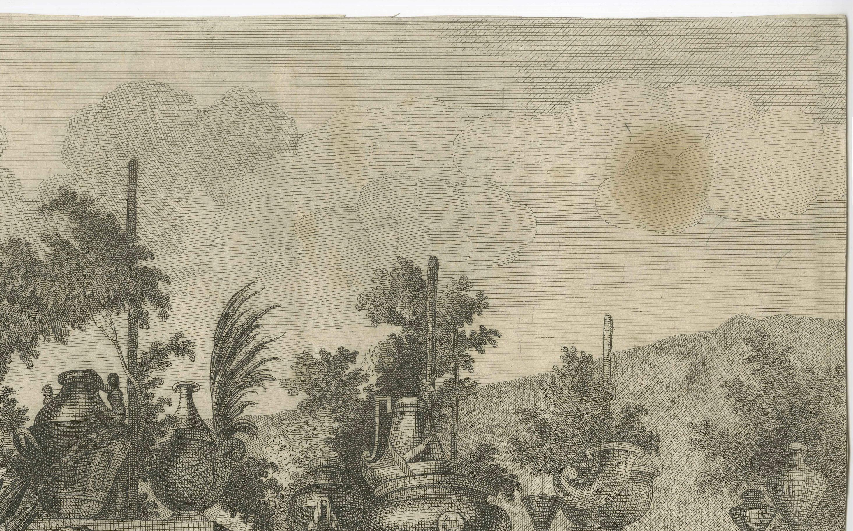 Military Procession with Spoils of War After Gerard de Lairesse Rossetti, ca1700