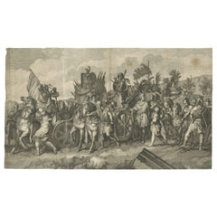 Military Procession with Spoils of War After Gerard de Lairesse Rossetti, ca1700