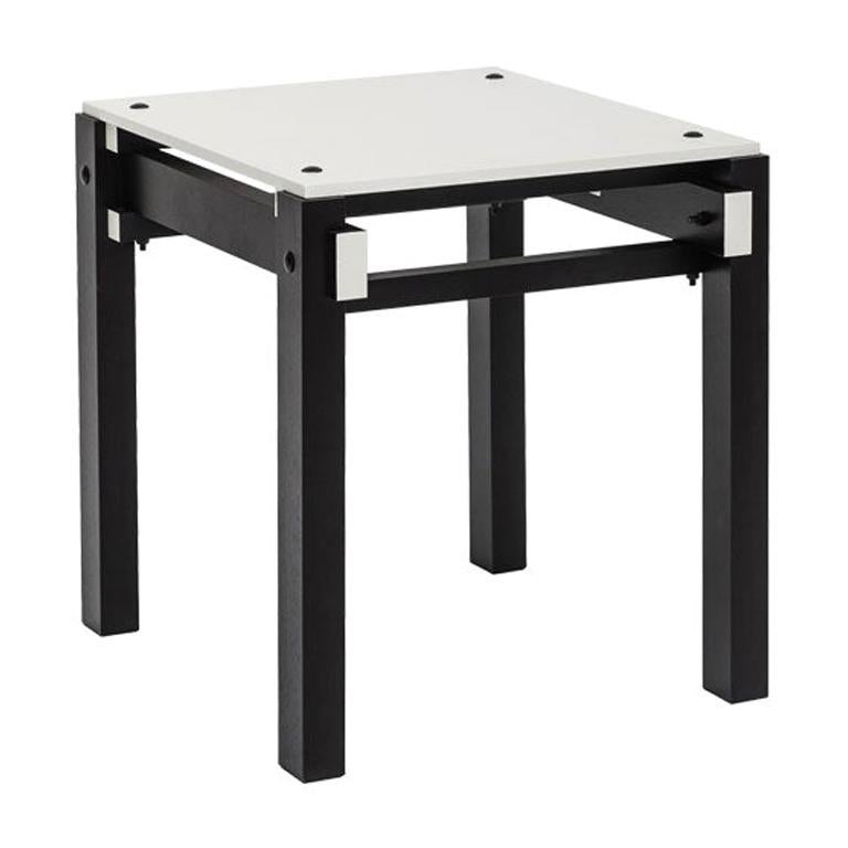 Military Stool in Black and White, De Stijl, Designed in 1923 by Gerrit Rietveld For Sale