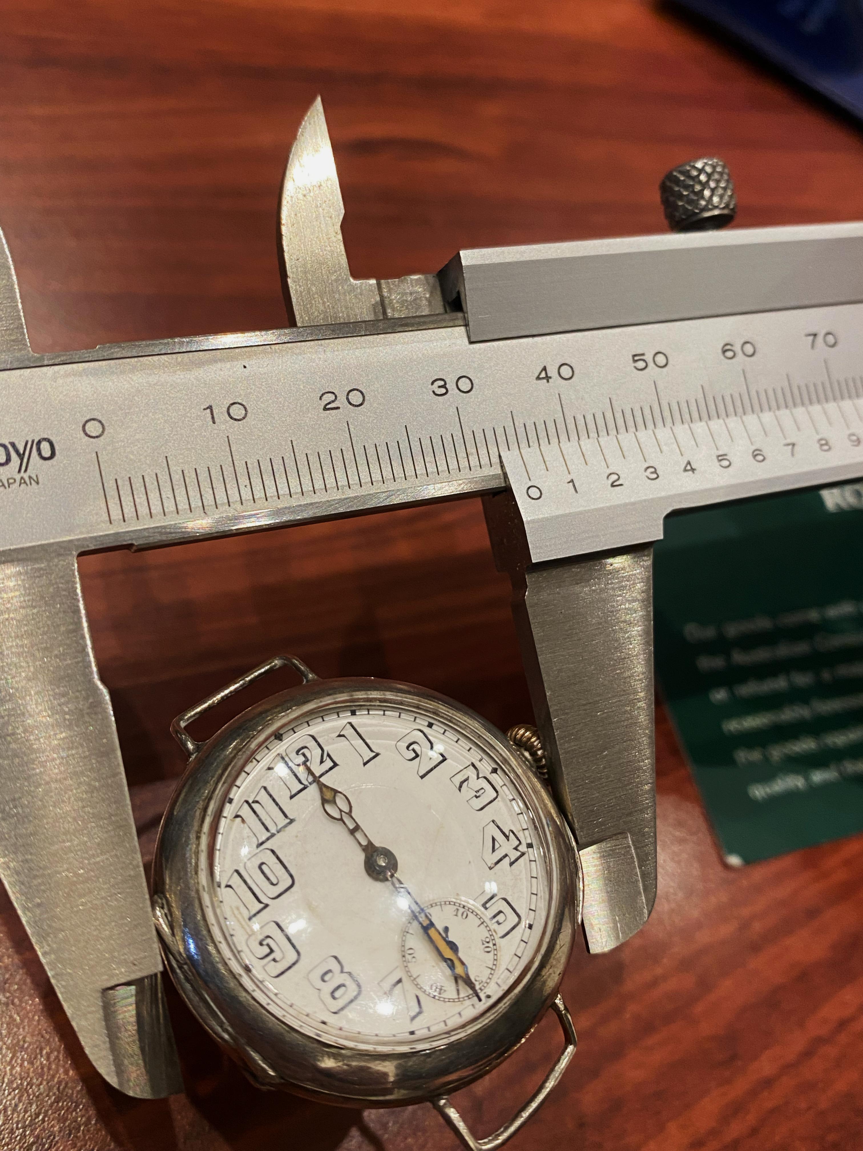 Military WWI Trench Rolex W&D c1916 S/Silver Large 35mm Hinged Case Mens’ Watch 2
