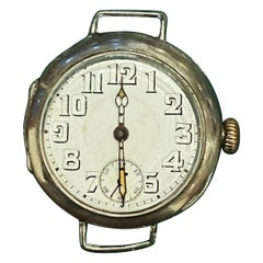 Militär WWI Graben Rolex W&D c1916 S/Silver Großes 35mm Scharniergehäuse Herrenuhr