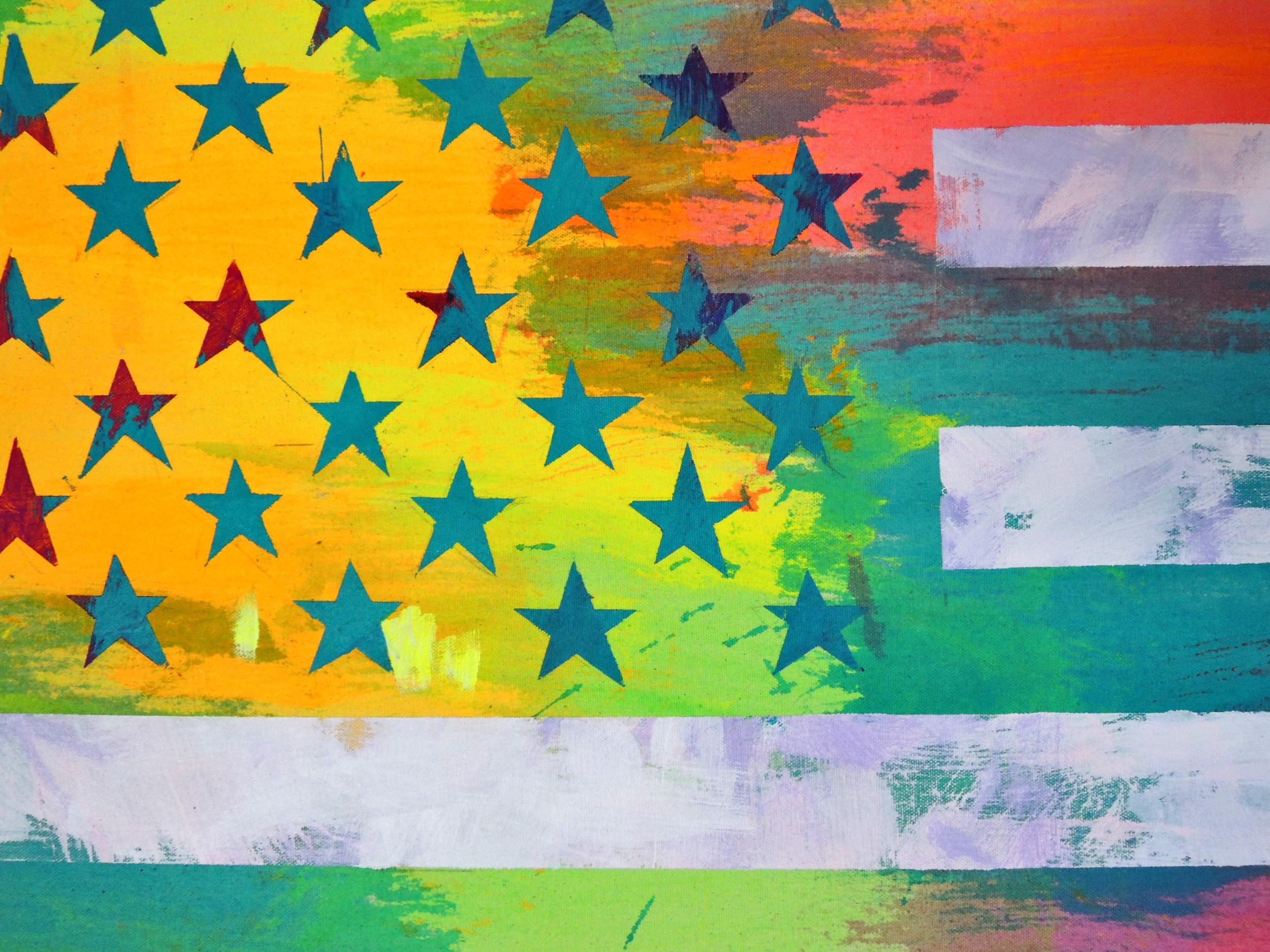 Untitled (Flag) - Painting by Miljan Suknovic
