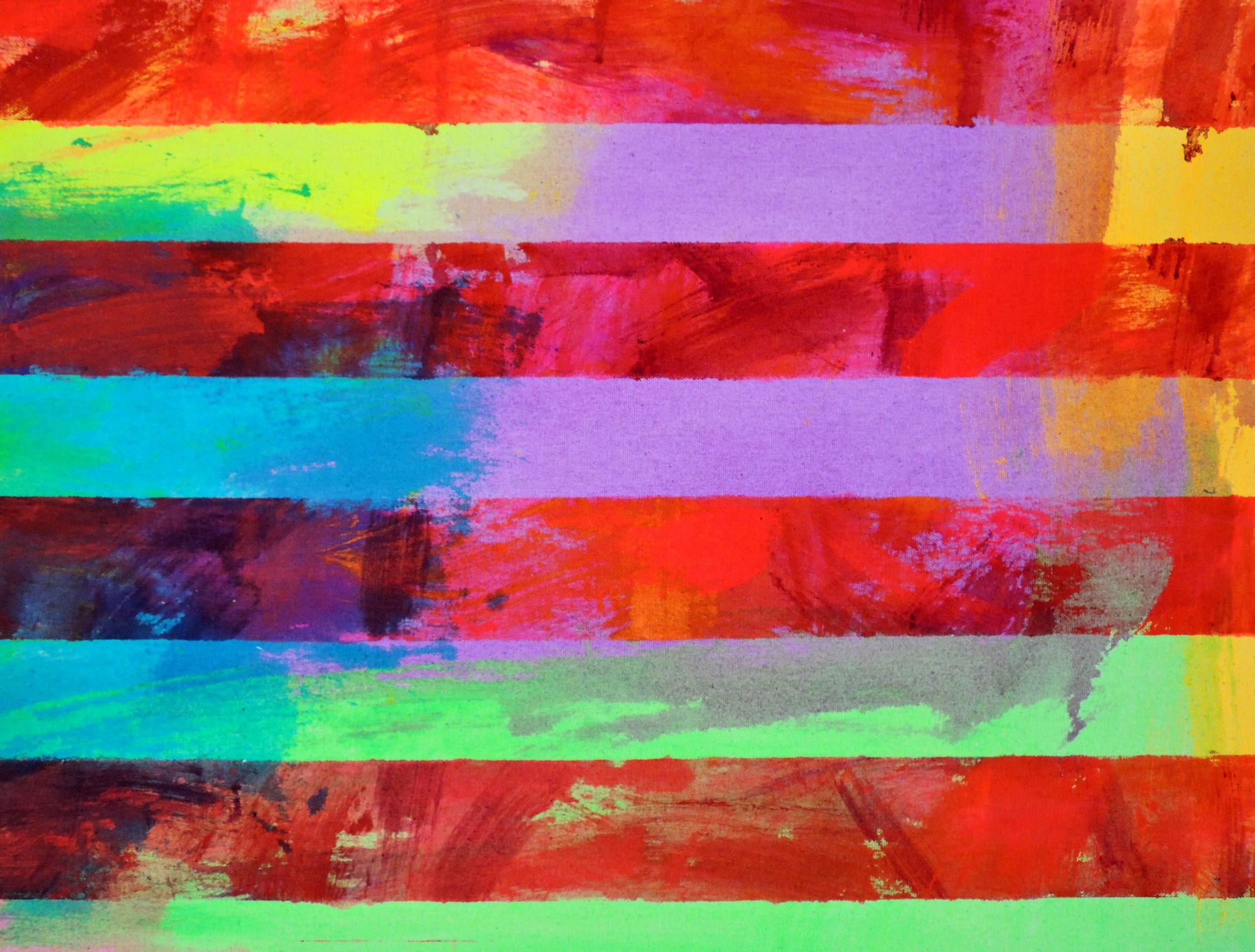 Senza titolo (Bandiera II) - Painting Espressionismo astratto di Miljan Suknovic