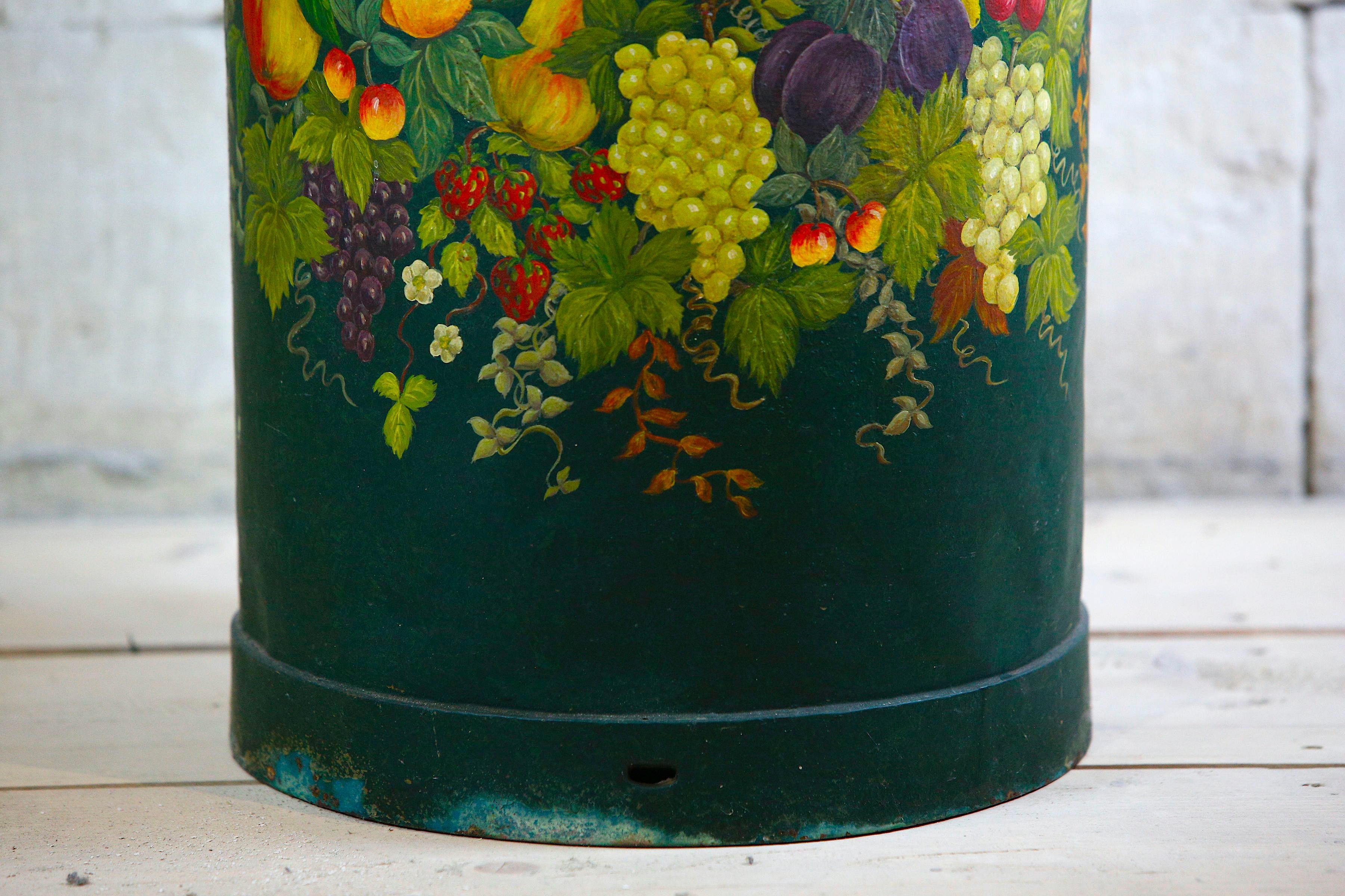 British Milk Churn Painted Jardiniere Umbrella Pot For Sale