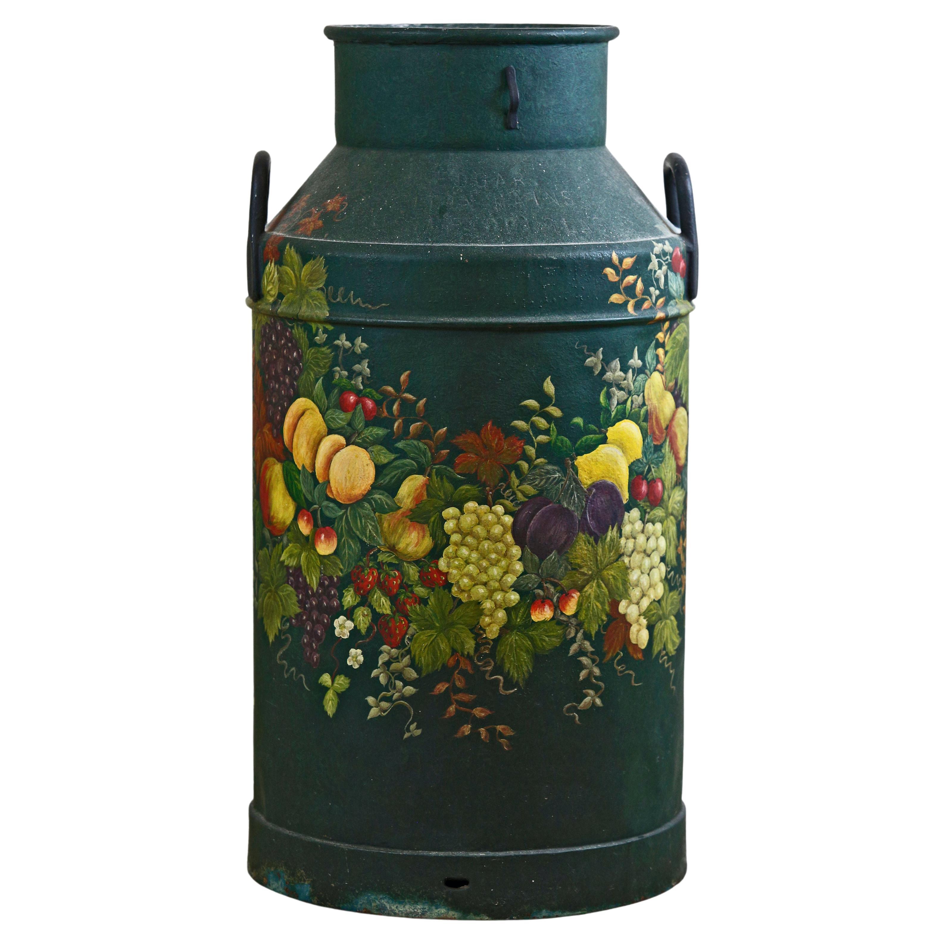 Milk Churn Painted Jardiniere Umbrella Pot For Sale