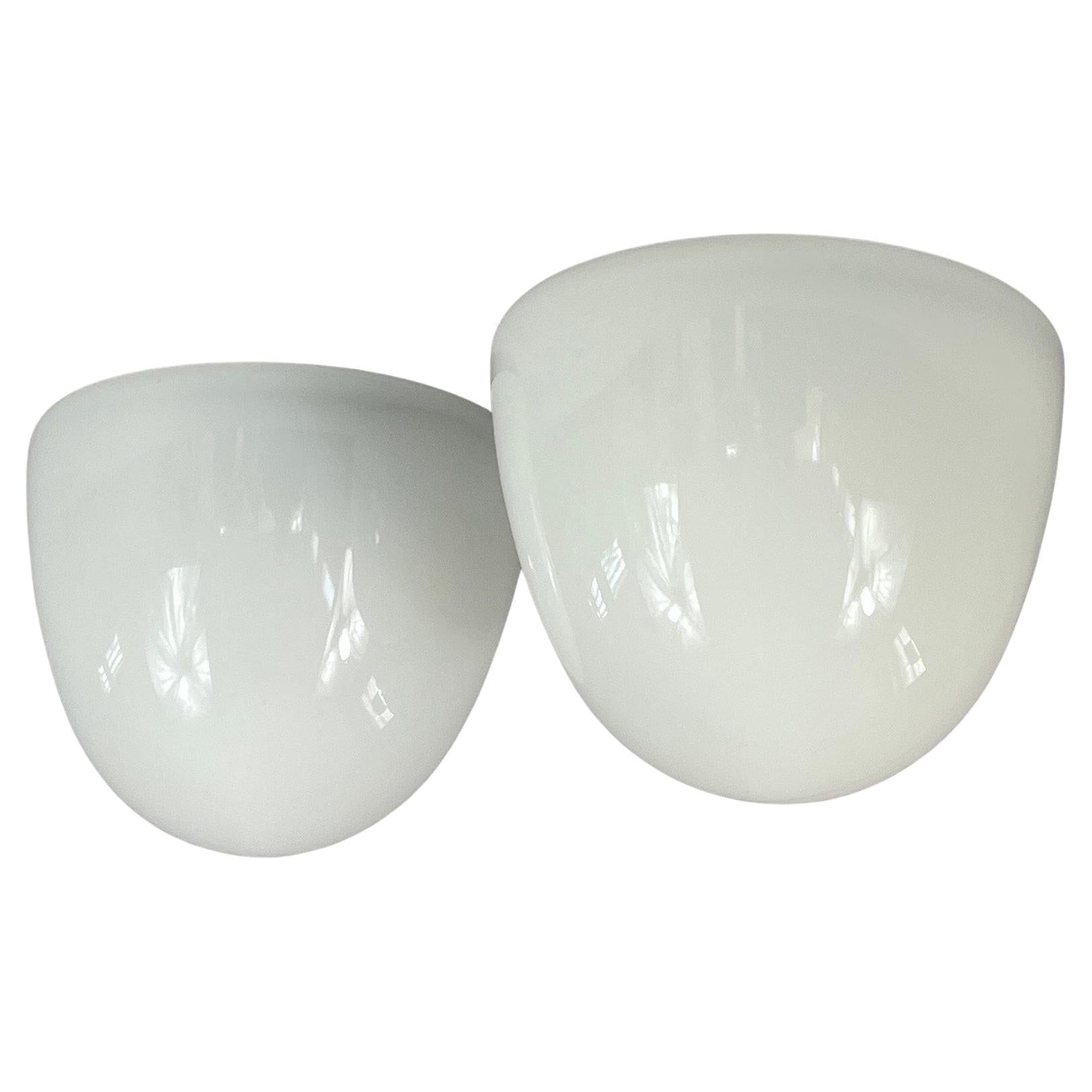 Milk Glass & Bakelite Flush Mounts, Bauhaus Era, Germany 1930s 1940s