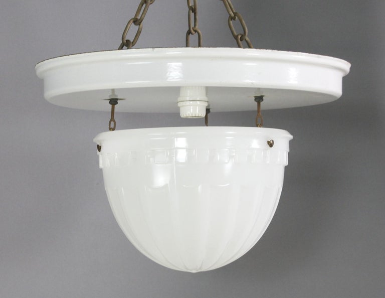18+ Milk Glass Flush Mount Light