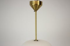 Milk Glass Pendant, Czechoslovakia, 1970s