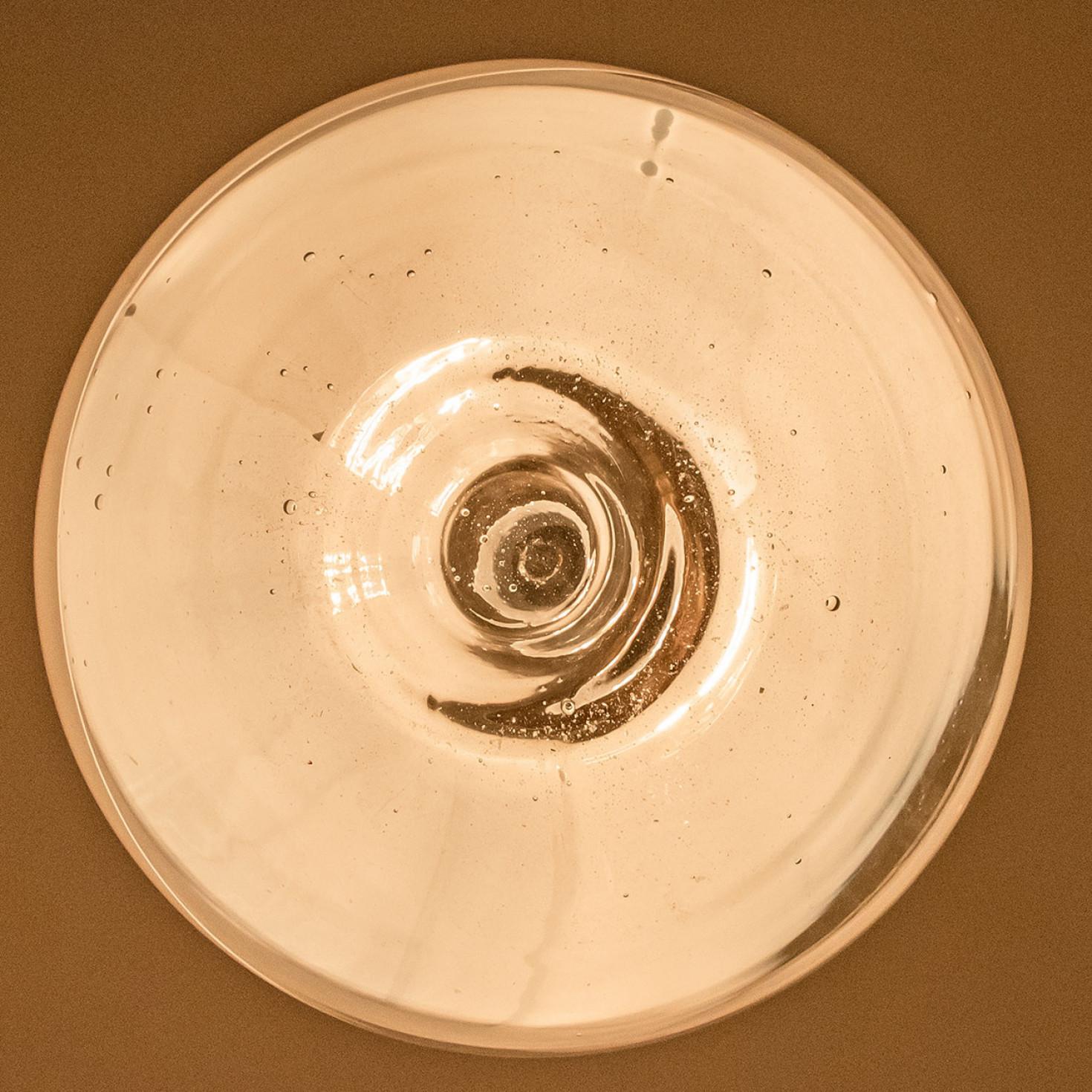 Lampes à suspension en verre dépoli de Harrachov, années 1970 en vente 5