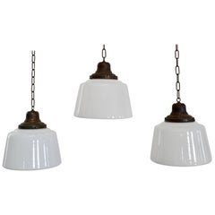 Milk Glass Pharmacy Lights