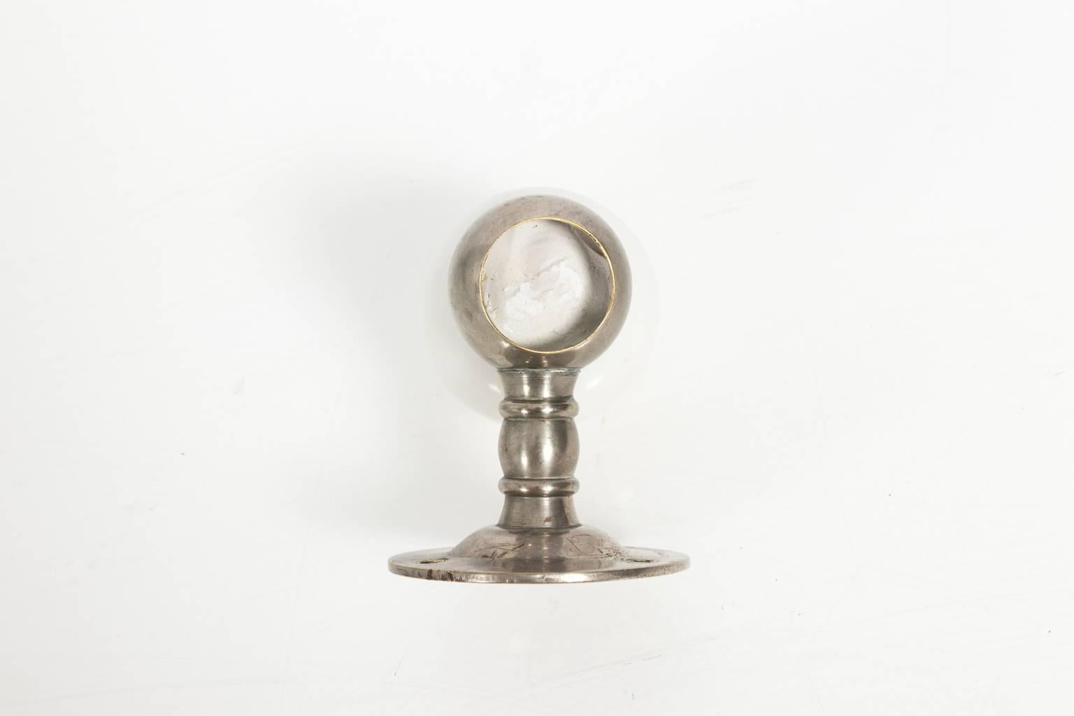 Milk Glass Towel Bar, circa 1910 In Good Condition In Stamford, CT