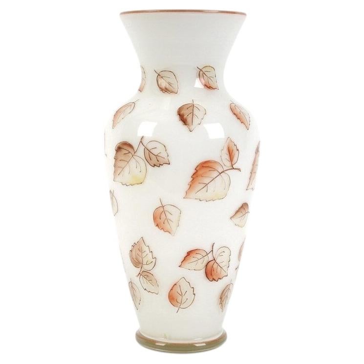 Milk Glass Vase, Europe, Middle of 20th Century For Sale
