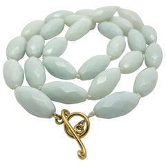 Milk Quartz Necklace with Yellow Golden Closure Kapittel by Maroeska Metz