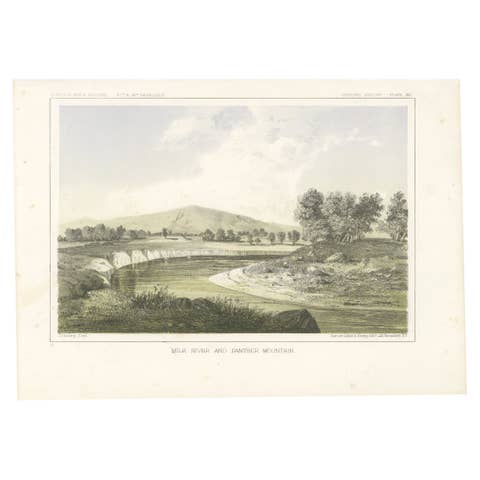 Milk River and Panther Mountain in Montana and Alberta - Tinted Litho, 1856