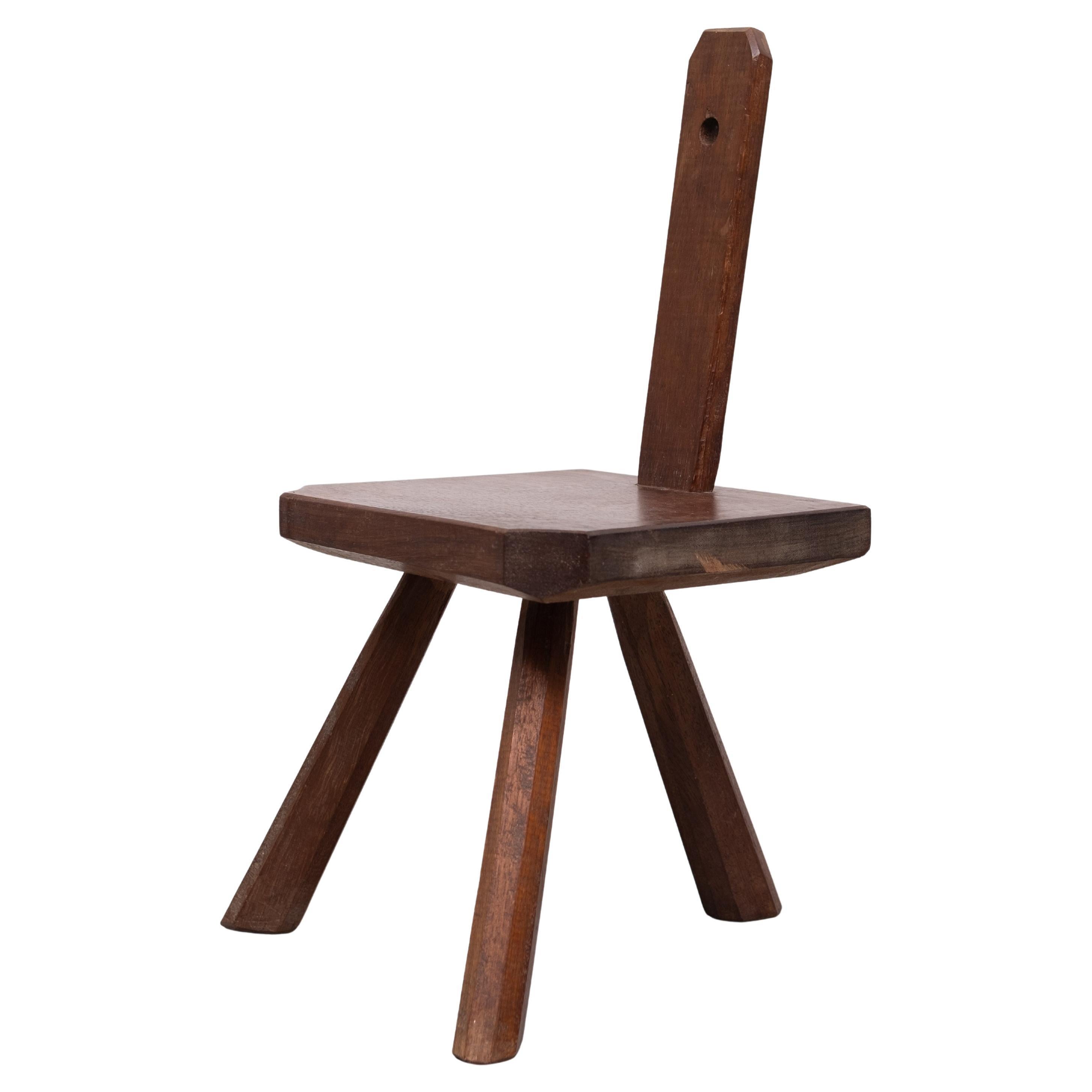 Milk Stool Oak Wood Holland 1950s