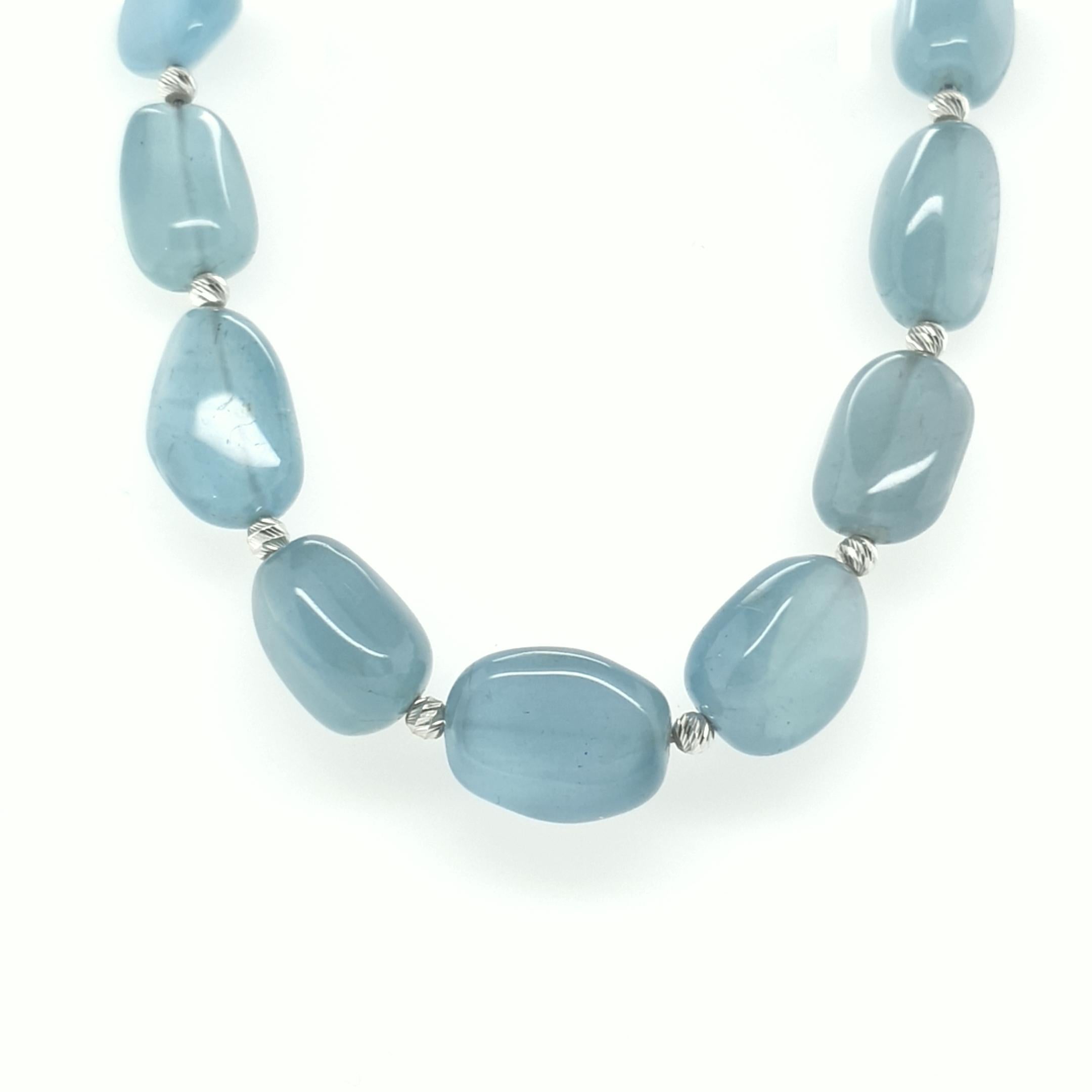 aquamarine beads necklace