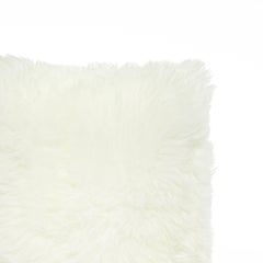 Cojín blanco de piel de oveja Shearling by Muchi Decor, Made in Italy