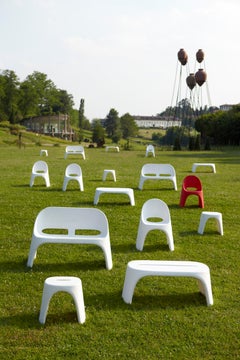 Banc Amélie Panchetta blanc laiteux par Italo Pertichini