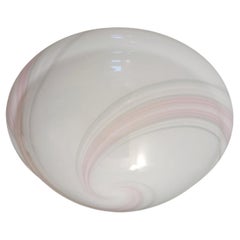 Milky White and Pink Murano Flush Mount / Sconce