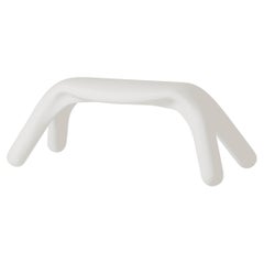 Milky White Atlas Bench by Giorgio Biscaro