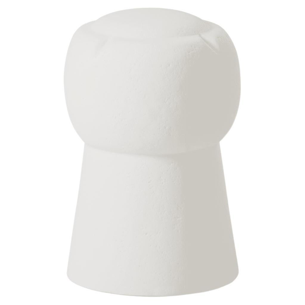 Tabouret Cin blanc laiteux de SLIDE Studio