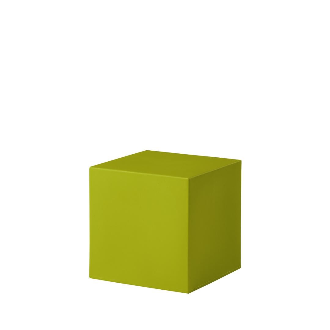 Milky White Cubo Pouf Stool by SLIDE Studio For Sale 1