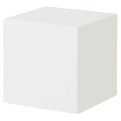 Tabouret Pouf Cubo blanc laiteux par SLIDE Studio
