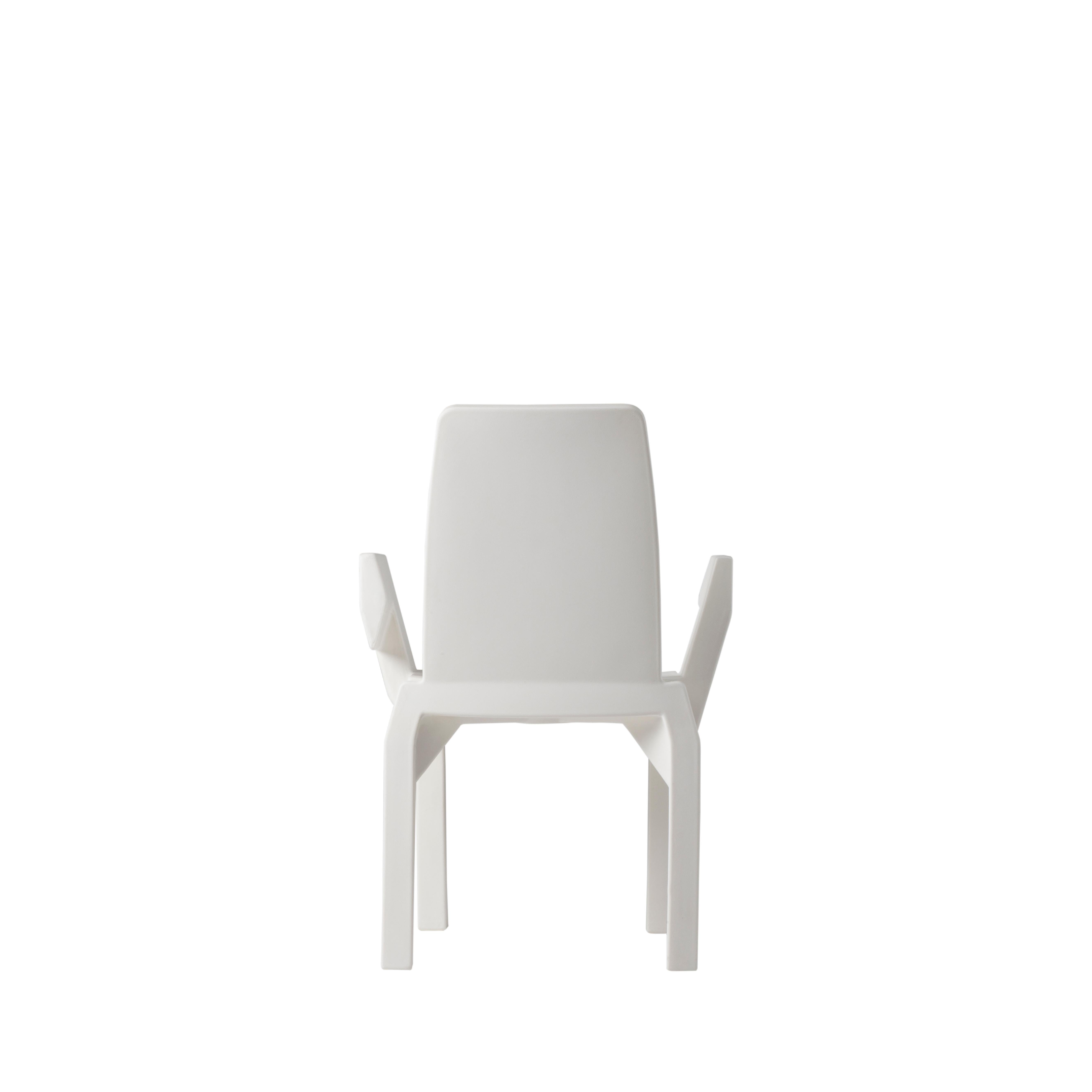 Italian Milky White Doublix Chair by Stirum Design For Sale
