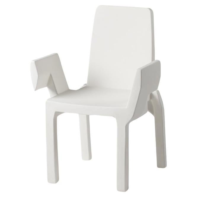 Milky White Doublix Chair by Stirum Design For Sale