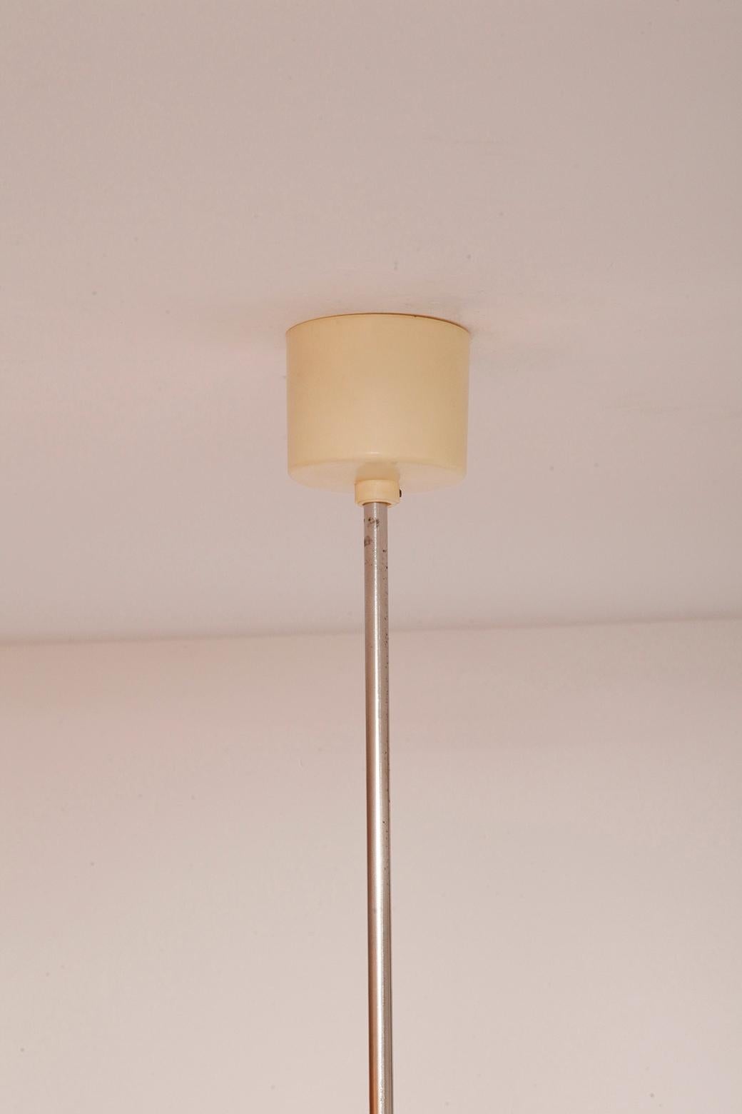 Metal Milky white glass three-light square ceiling lamp 