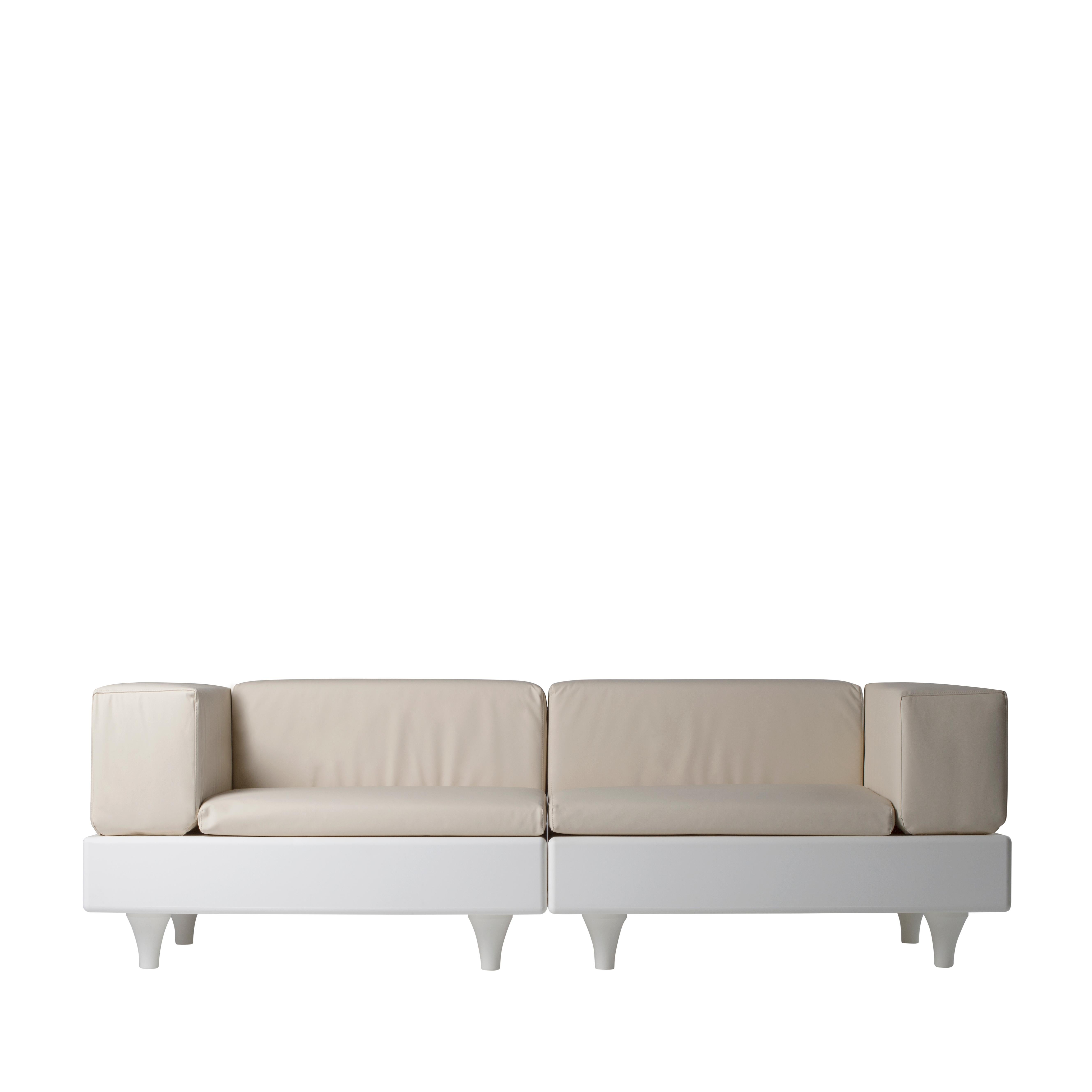 Milky White Happylife Sofa by Bedini, Marzano And Settimelli For Sale 3