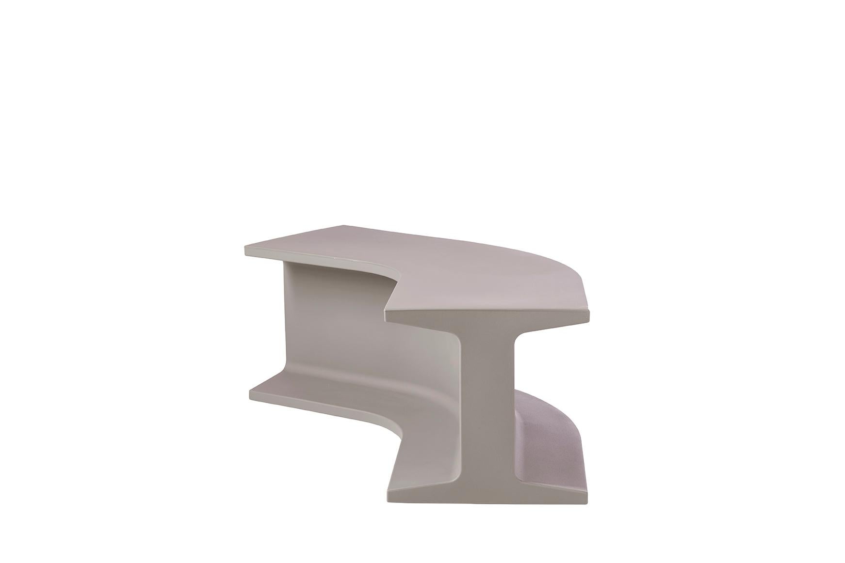 Contemporary Milky White Iron Modular Bench by Sebastian Bergne For Sale