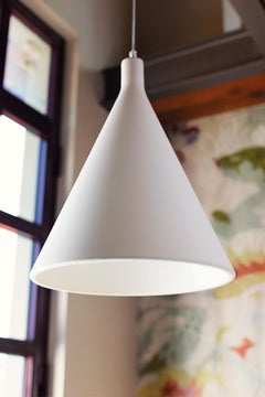 Milky White Juxt Hanging Lamp by Karim Rashid