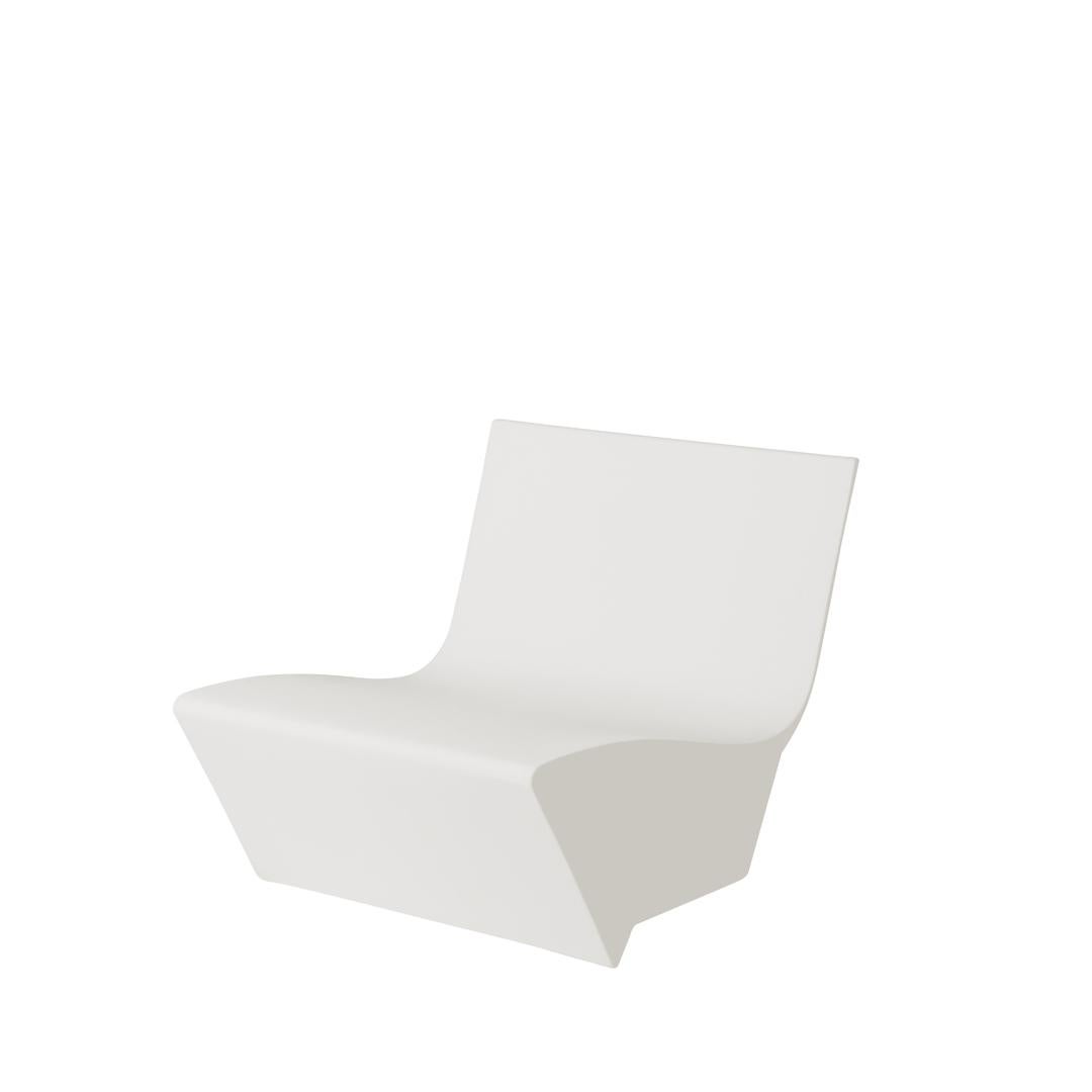 Milky White Kami Ichi Low Chair With Cushion by Marc Sadler For Sale 1
