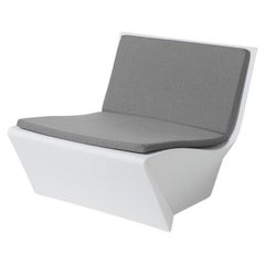 Milky White Kami Ichi Low Chair With Cushion by Marc Sadler