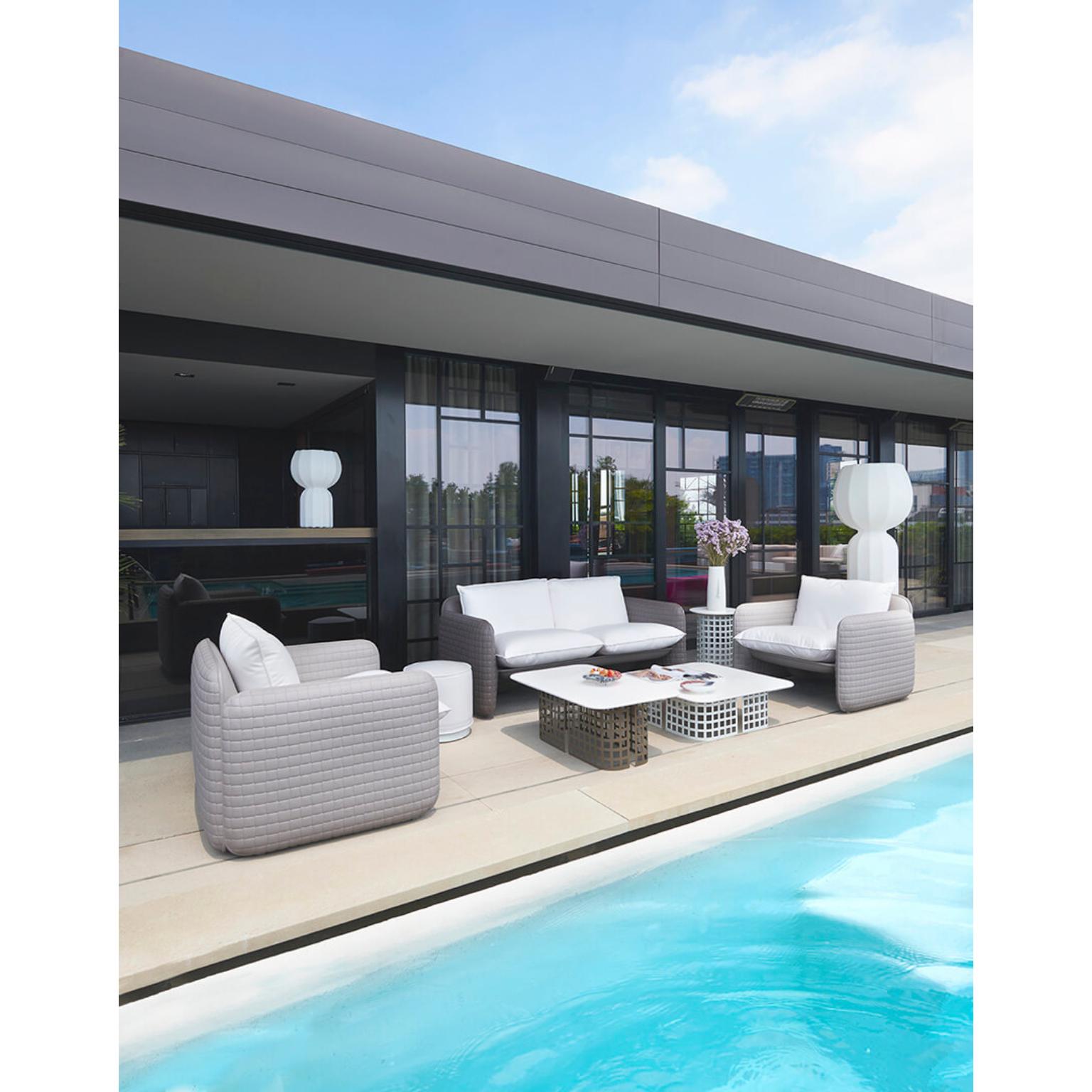 Milky White Mara Armchair by Lorenza Bozzoli For Sale 4