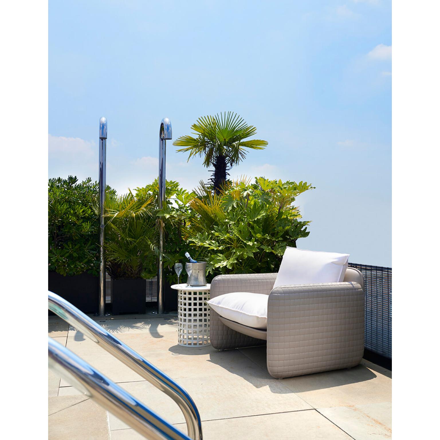 Italian Milky White Mara Armchair by Lorenza Bozzoli For Sale