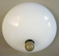 Milky White Murano Flush Mount
