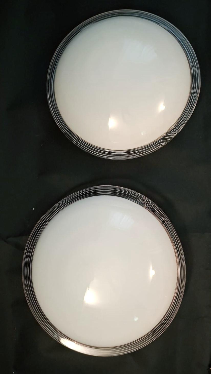 Milky White Murano Flush Mount / Sconce, 2 Available en vente 4