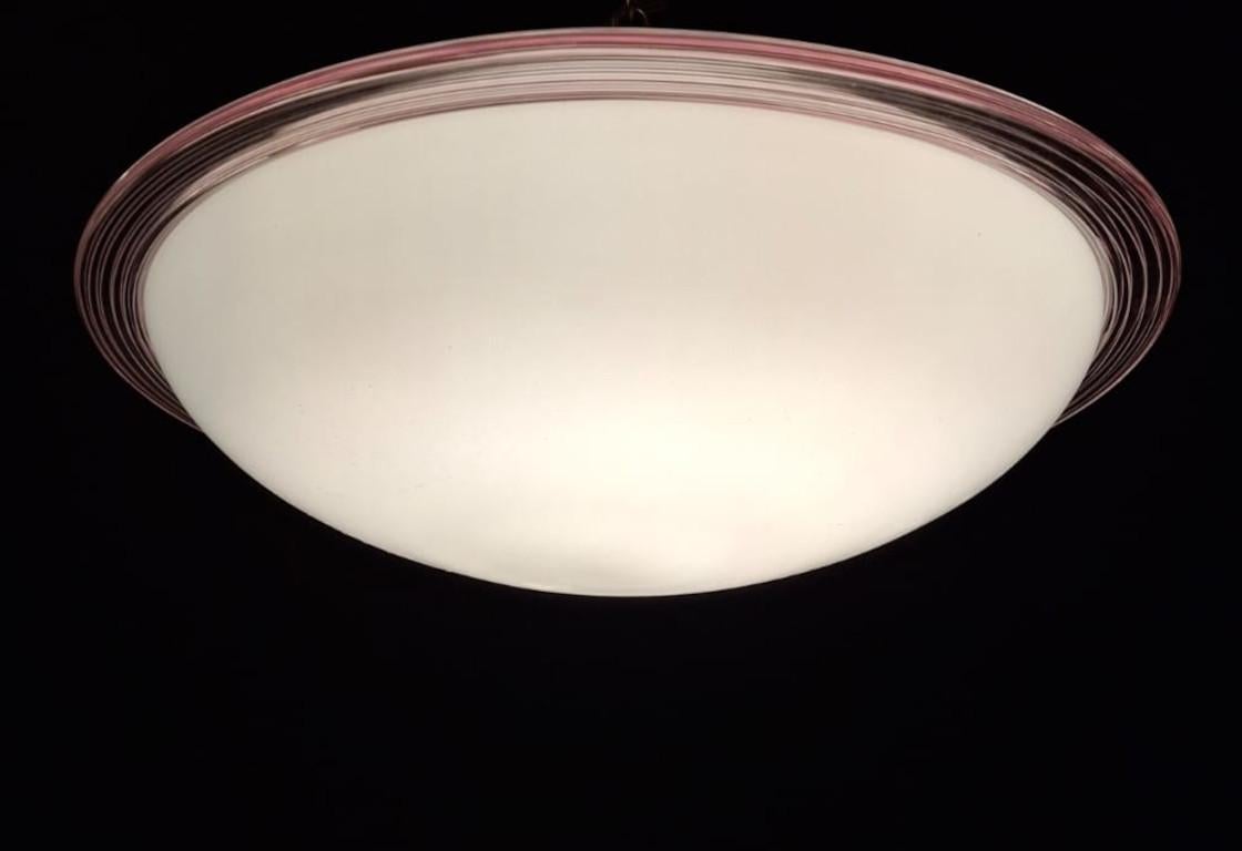 Verre brun Milky White Murano Flush Mount / Sconce, 2 Available en vente