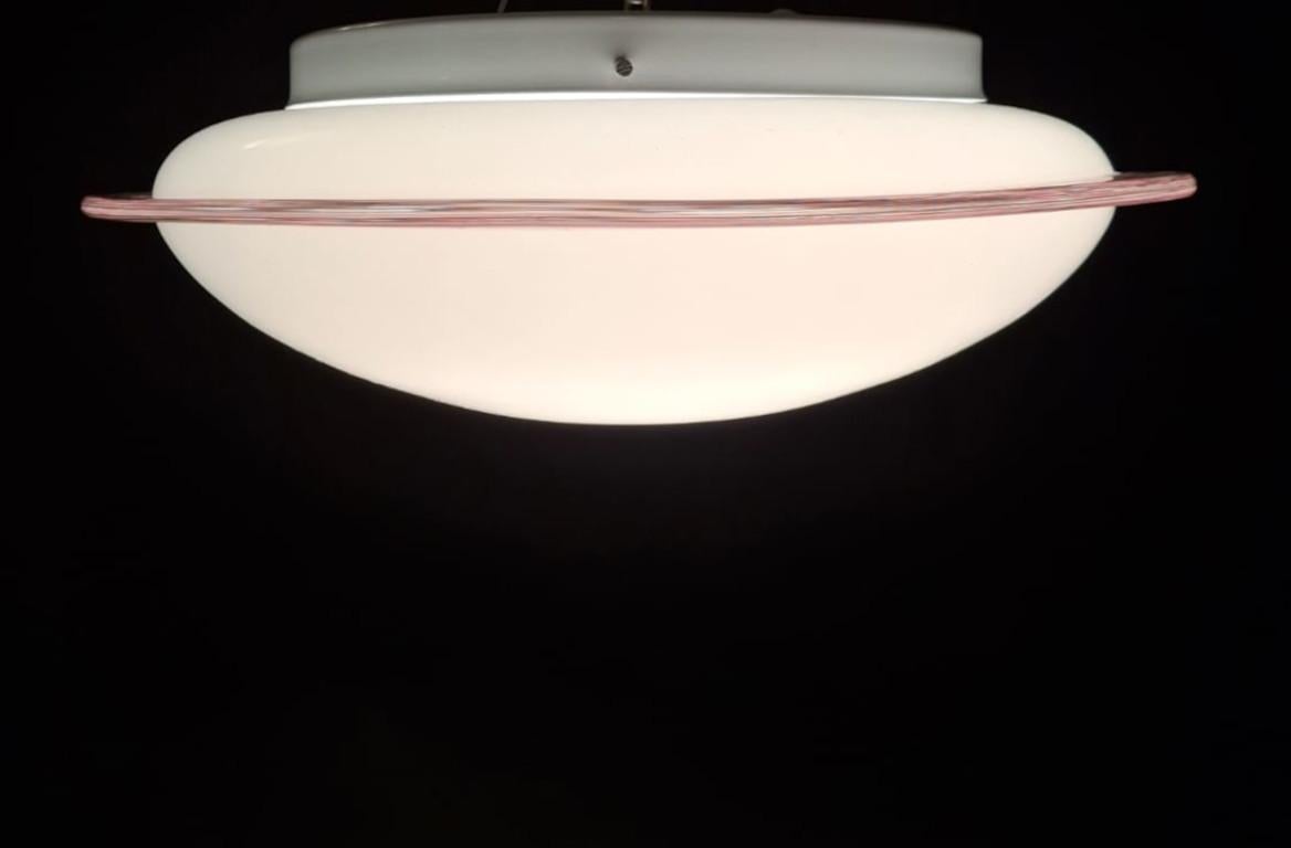 Milky White Murano Flush Mount / Sconce, 2 Available en vente 1