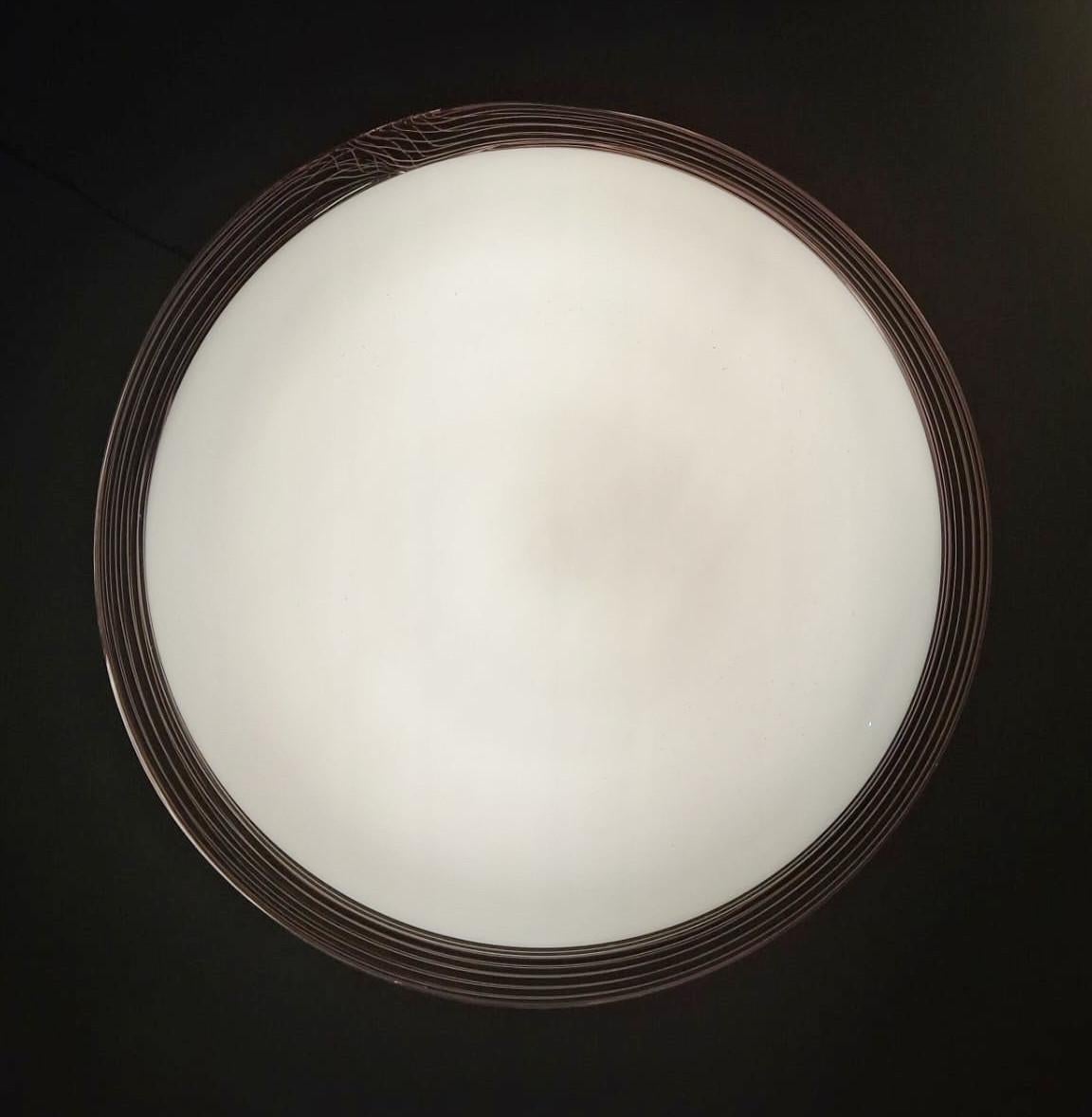 Milky White Murano Flush Mount / Sconce, 2 Available en vente 2